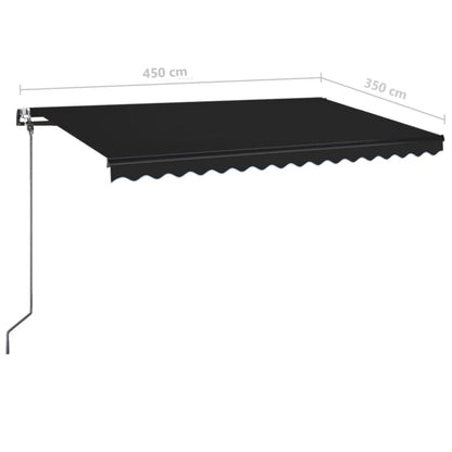 Toldo retrátil automático 450x350 cm antracite