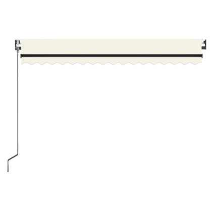 Toldo automático com LED e sensor de vento 450x350 cm cor creme