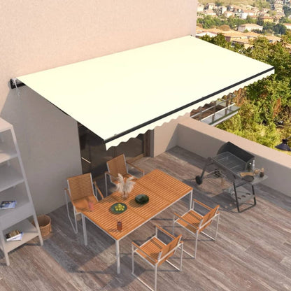 Toldo retrátil automático 600x350 cm creme