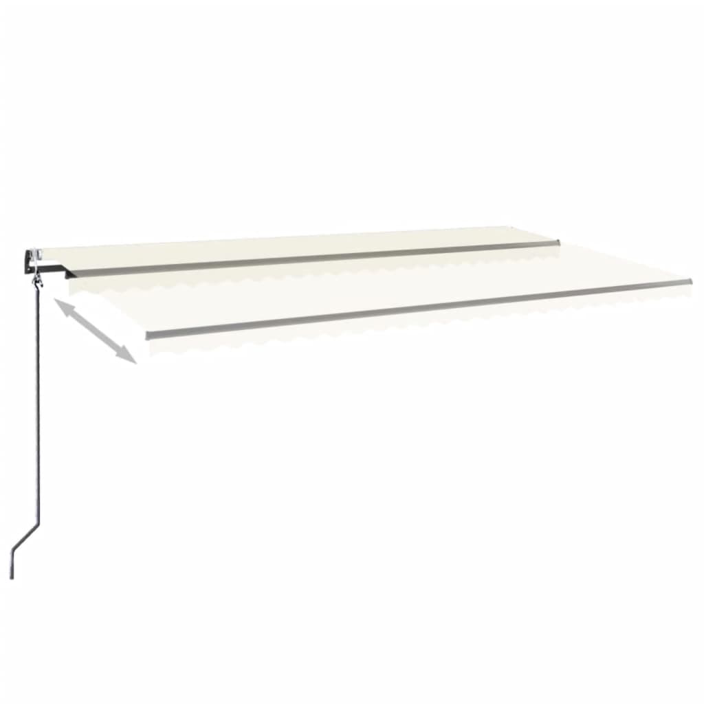 Toldo automático com LED e sensor de vento 600x350 cm creme