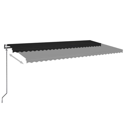 Toldo automático com LED e sensor de vento 600x350 cm antracite