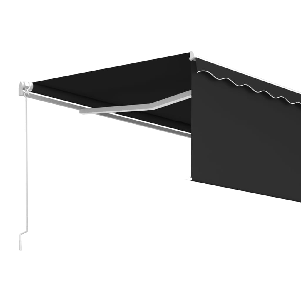 Toldo retrátil manual com estore 4x3 m antracite