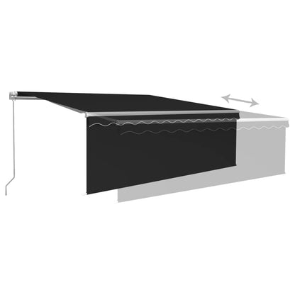 Toldo retrátil manual com estore 4x3 m antracite