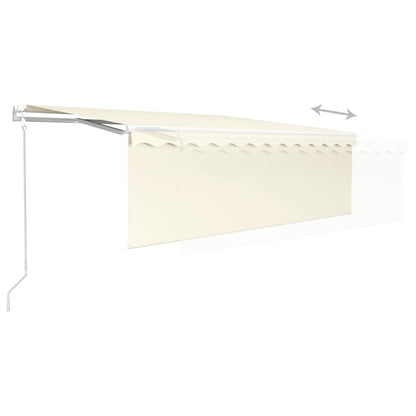 Toldo retrátil automático com estore 4x3 m cor creme