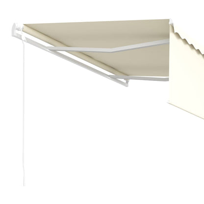 Toldo retrátil automático com estore 4x3 m cor creme