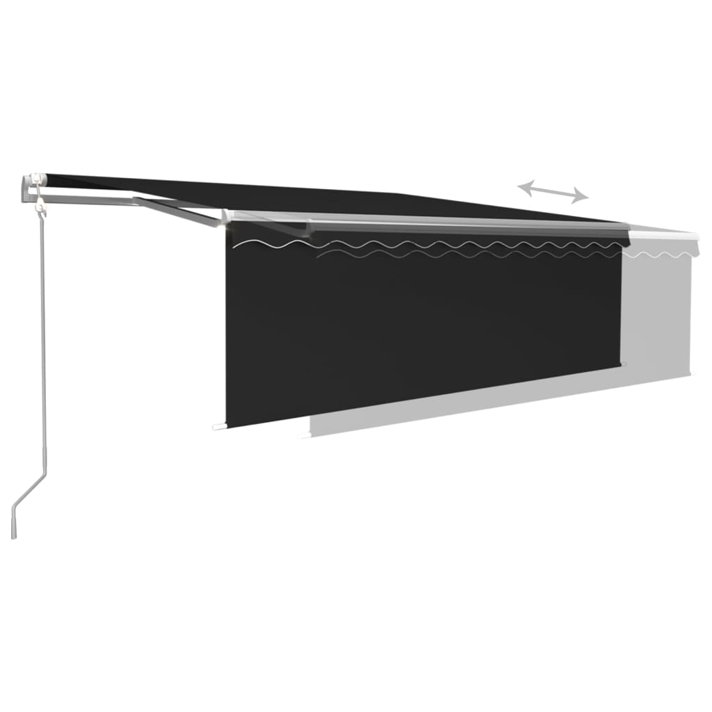 Toldo retrátil automático com estore 4x3 m antracite