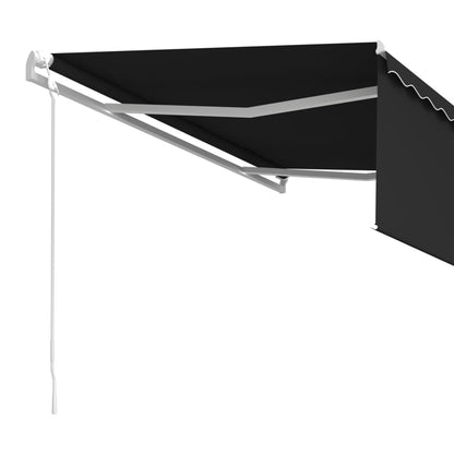 Toldo retrátil automático com estore 4x3 m antracite