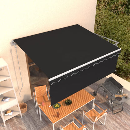 Toldo retrátil automático com estore 4x3 m antracite