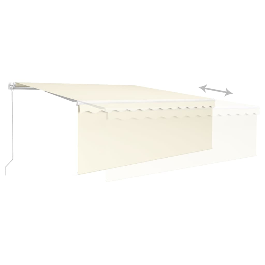 Toldo retrátil manual com estore 4,5x3 m cor creme