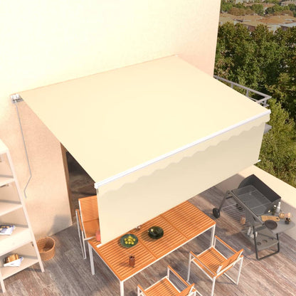 Toldo retrátil manual com estore 4,5x3 m cor creme