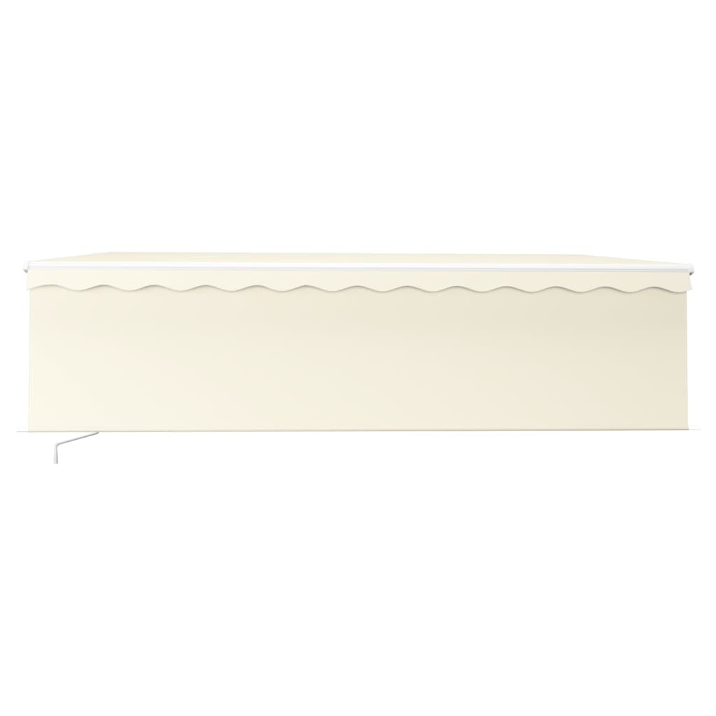 Toldo retrátil manual com estore 5x3 m cor creme