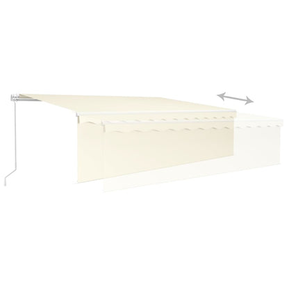 Toldo retrátil manual com estore 5x3 m cor creme