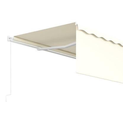 Toldo retrátil manual com estore 5x3 m cor creme