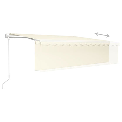 Toldo retrátil automático com estore 5x3 m cor creme