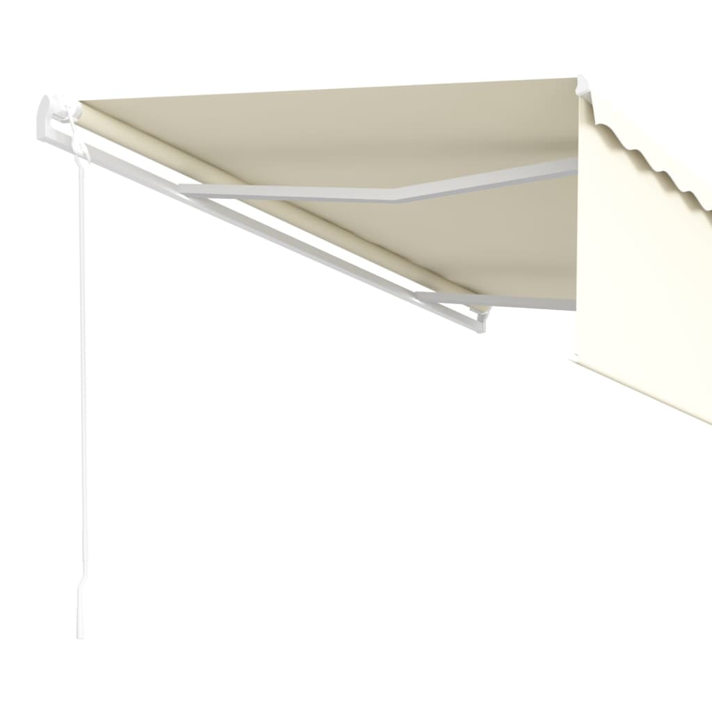 Toldo retrátil automático com estore 5x3 m cor creme