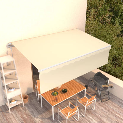 Toldo retrátil automático com estore 5x3 m cor creme