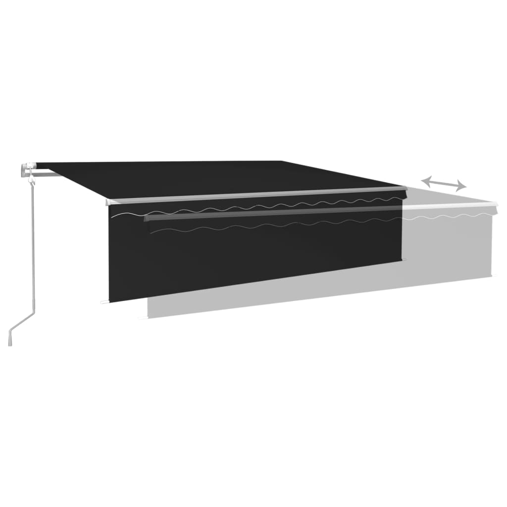 Toldo retrátil automático com estore 6x3 m antracite