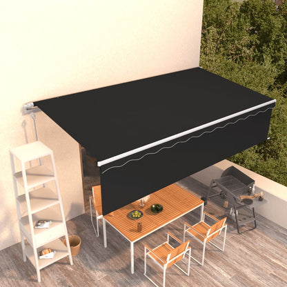 Toldo retrátil automático com estore 6x3 m antracite