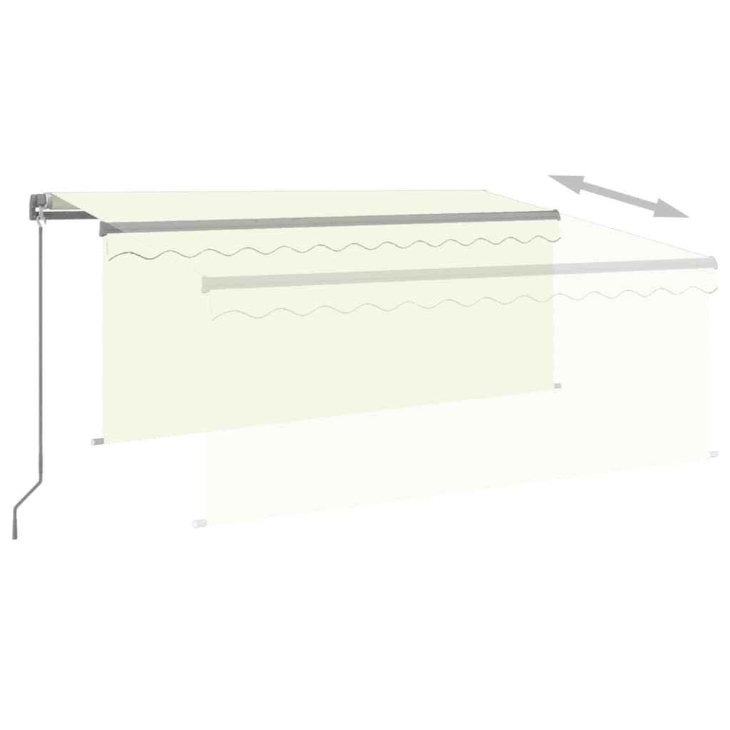 Toldo retrátil manual com estore 3x2,5 m cor creme