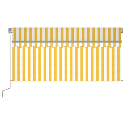 Toldo retrátil manual com estore 3x2,5 m amarelo e branco