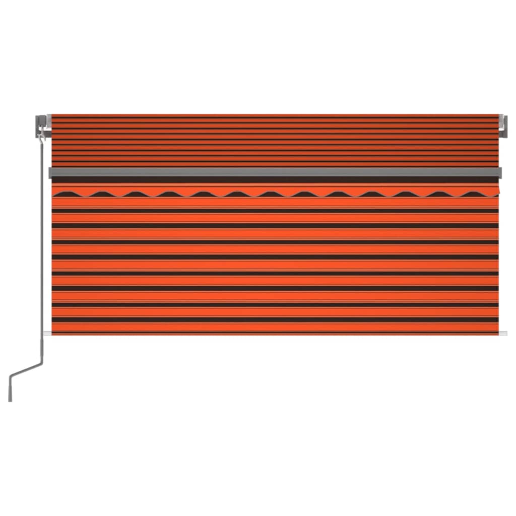 Toldo retrátil manual com estore 3x2,5 m laranja e castanho