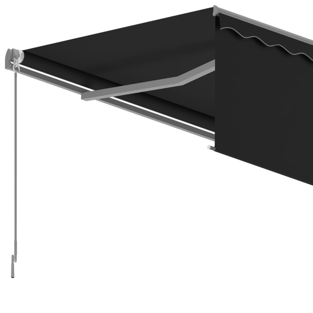 Toldo retrátil manual com estore 3,5x2,5 m antracite