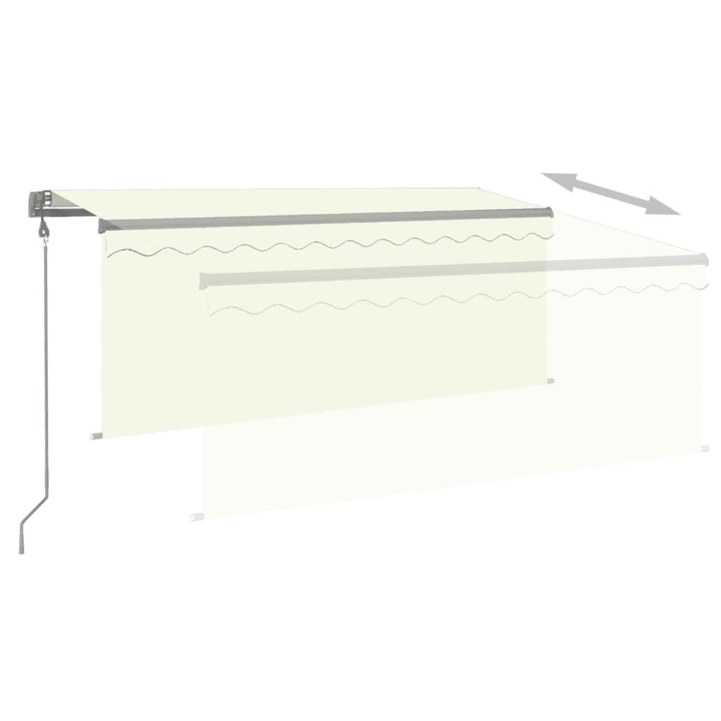 Toldo retrátil automático com estore 3,5x2,5 m cor creme