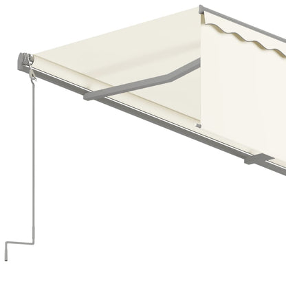 Toldo retrátil automático com estore 3,5x2,5 m cor creme