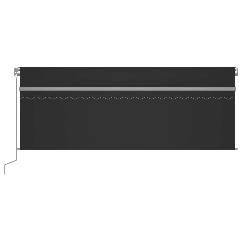 Toldo retrátil manual com estore 4x3 m antracite