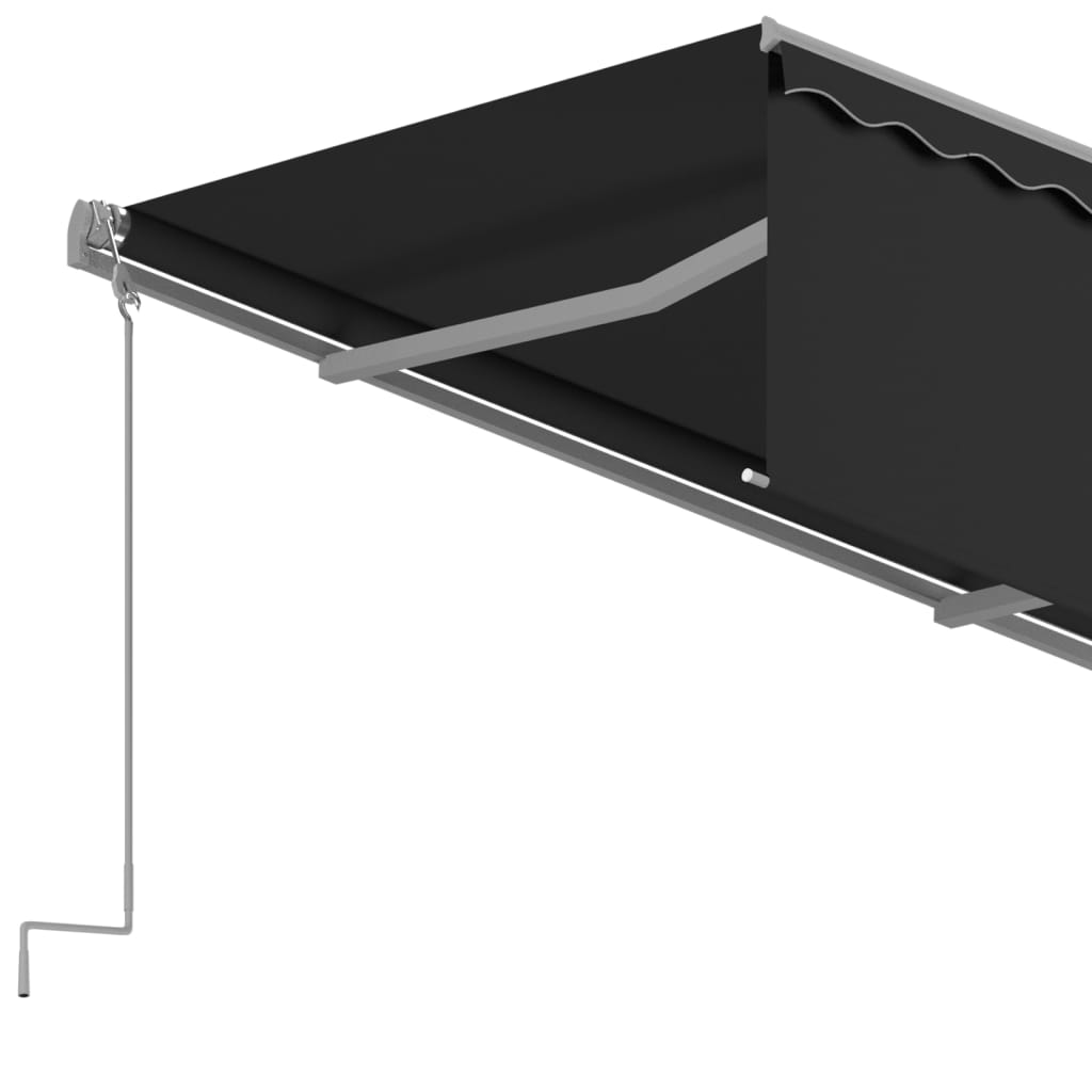 Toldo retrátil manual com estore 4x3 m antracite