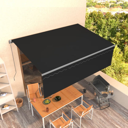 Toldo retrátil manual com estore 4x3 m antracite