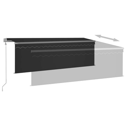 Toldo retrátil automático com estore 4x3 m antracite