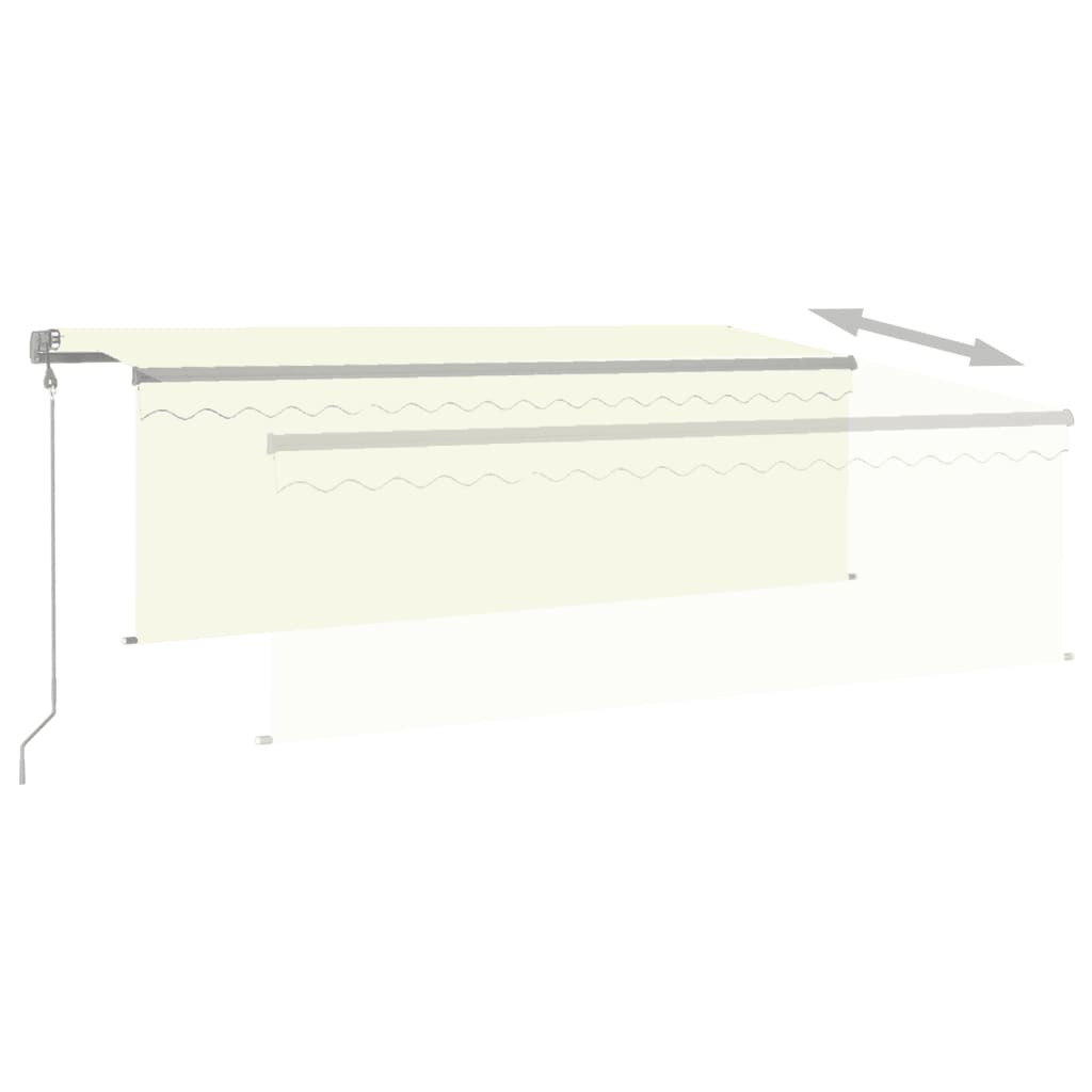 Toldo retrátil automático com estore 4,5x3 m cor creme