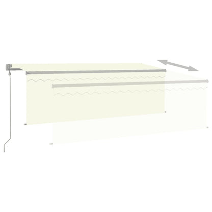 Toldo retrátil automático com estore 4,5x3 m cor creme