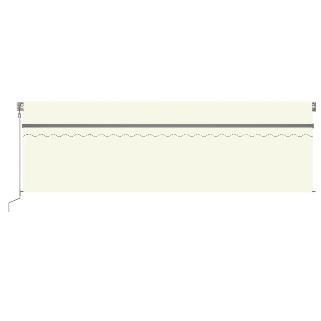 Toldo automático com estore/LED/sensor de vento 5x3 m cor creme