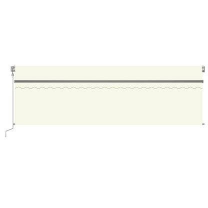 Toldo automático com estore/LED/sensor de vento 5x3 m cor creme