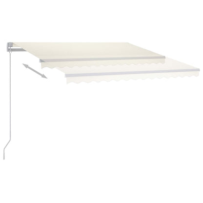 Toldo retrátil manual com LED 300x250 cm cor creme