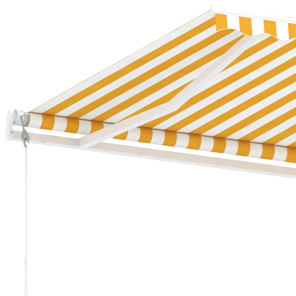 Toldo automático independente 300x250 cm amarelo e branco