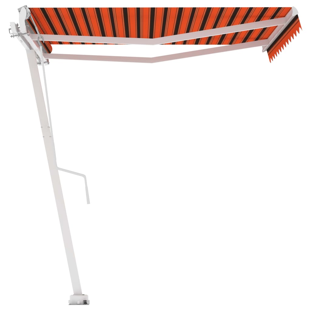 Toldo automático independente 300x250 cm laranja e castanho