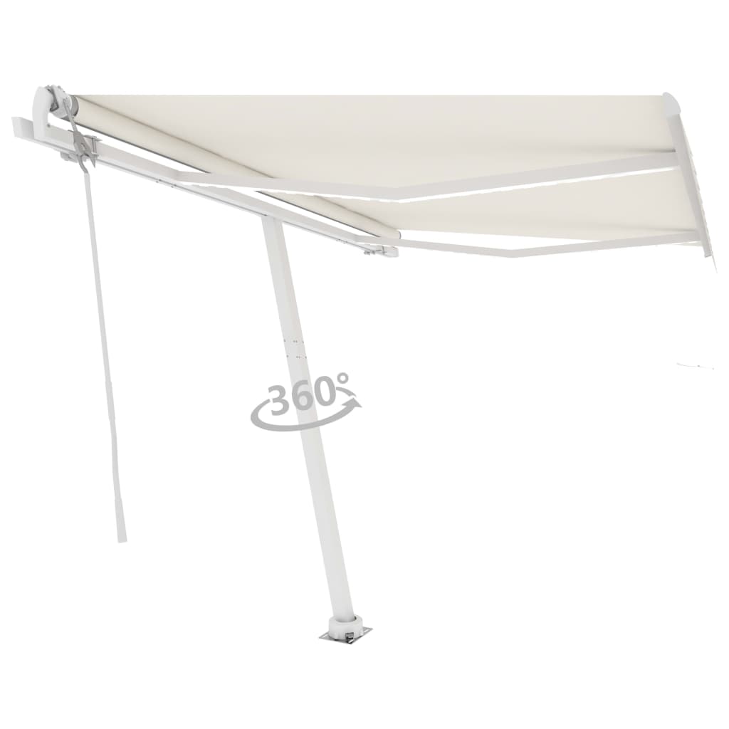 Toldo automático com LED e sensor de vento 300x250 cm creme