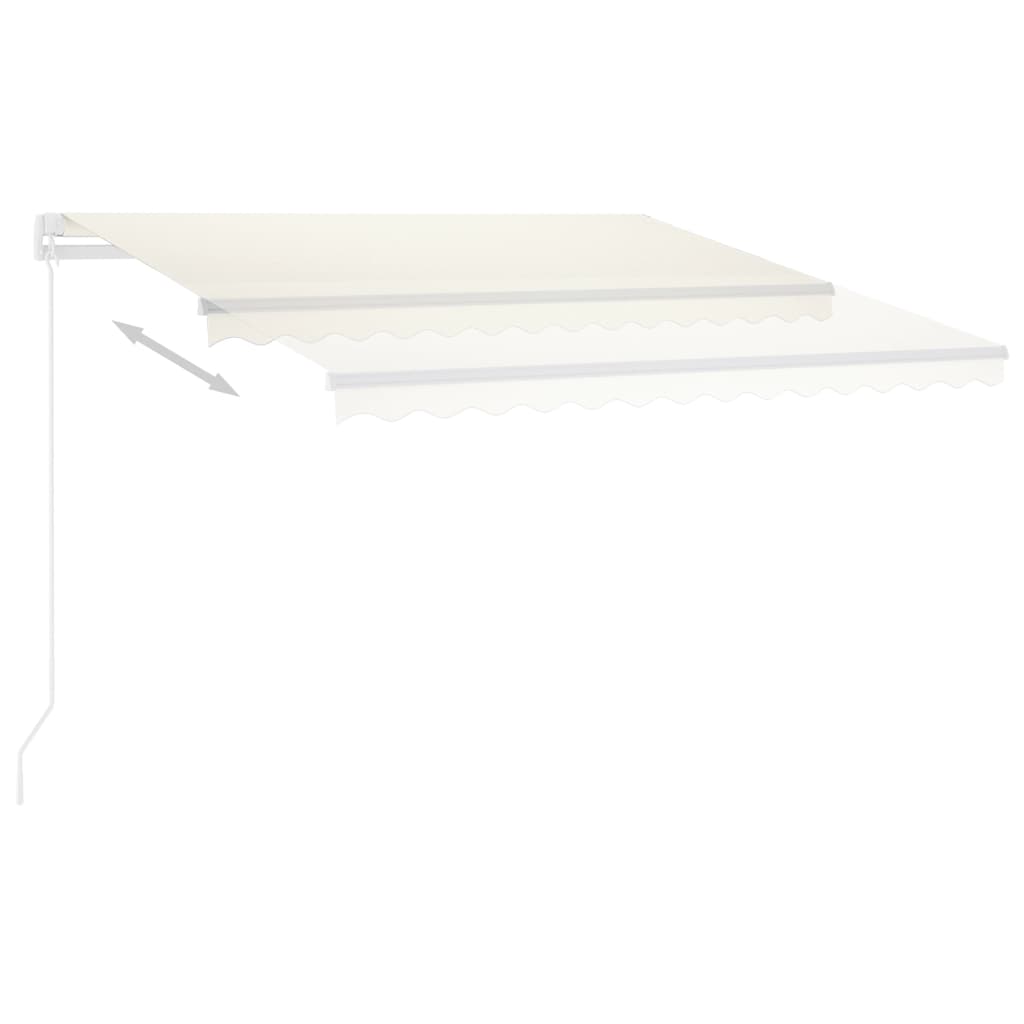 Toldo automático com LED e sensor de vento 300x250 cm creme