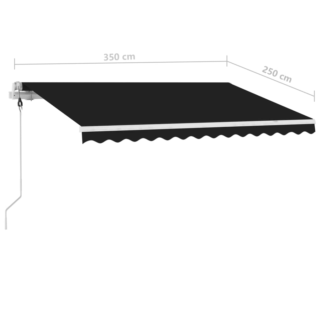 Toldo automático independente 350x250 cm antracite