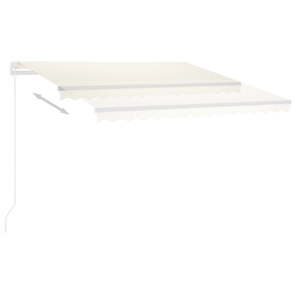 Toldo automático com LED e sensor de vento 350x250 cm cor creme