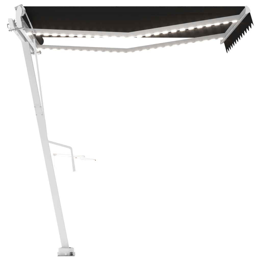 Toldo automático com LED e sensor de vento 350x250 cm antracite