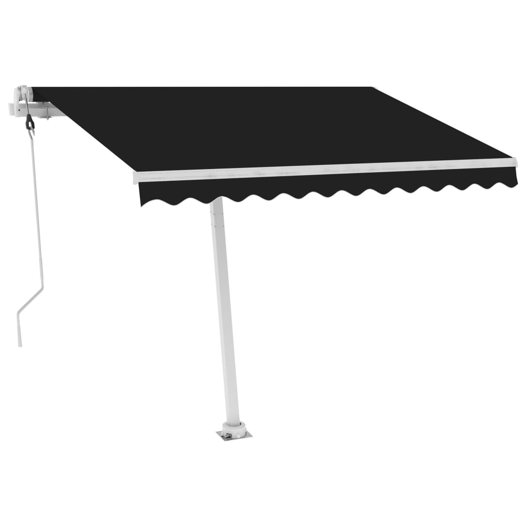 Toldo automático com LED e sensor de vento 350x250 cm antracite