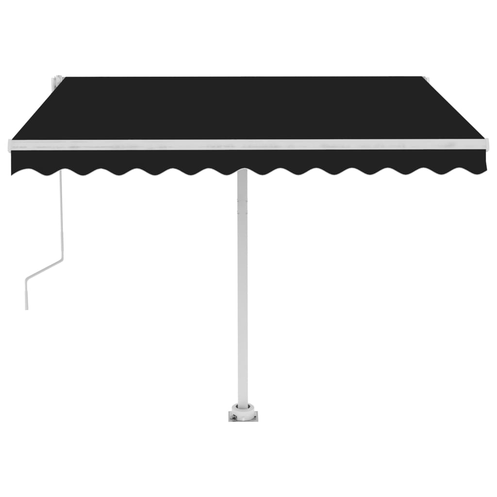 Toldo automático com LED e sensor de vento 350x250 cm antracite