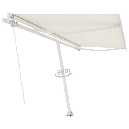 Toldo retrátil manual independente 400x300 cm cor creme