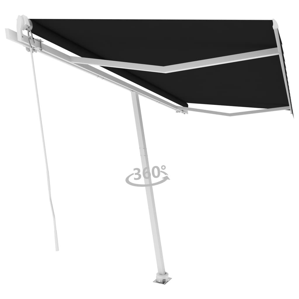 Toldo retrátil manual independente 400x300 cm antracite