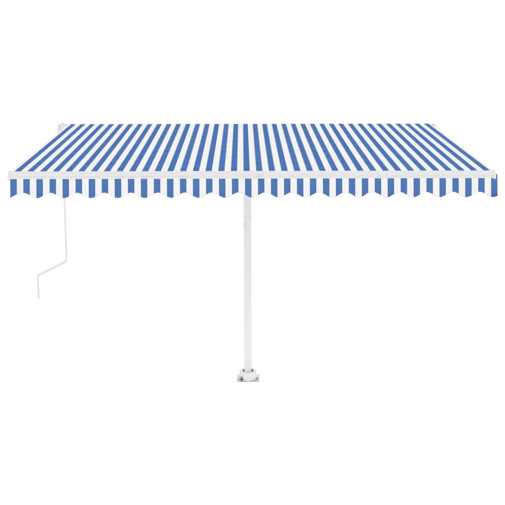 Toldo automático independente 400x300 cm azul e branco