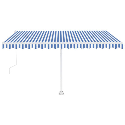 Toldo automático independente 400x300 cm azul e branco